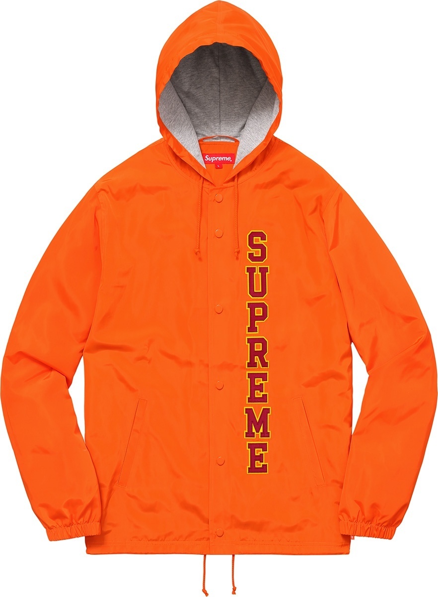 Vertical Logo Hooded Coaches Jacket view 3